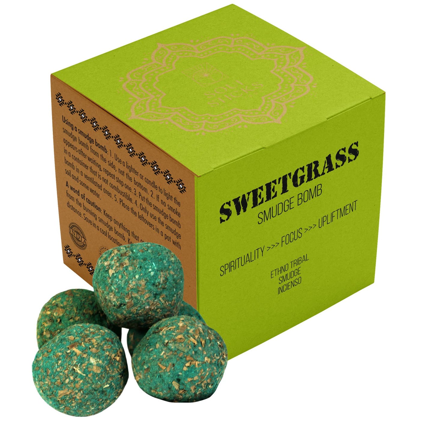 Sweetgrass Smudge Bombs w/ Burner