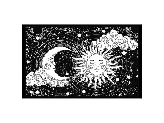 Sun Moon Cloud Stars Twin Tapestry