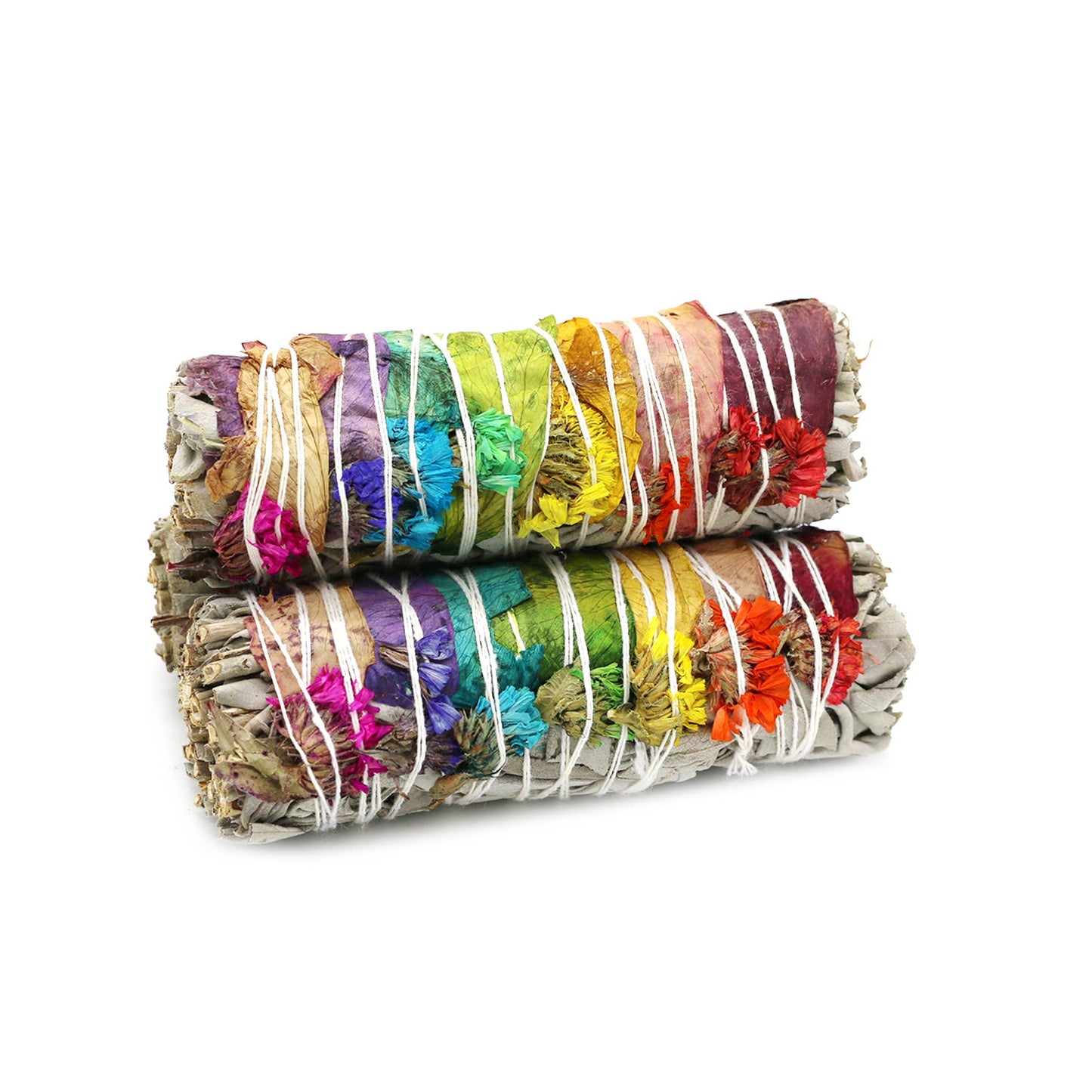 White Sage Smudge Stick, 7 Chakras Floral | 4 in.